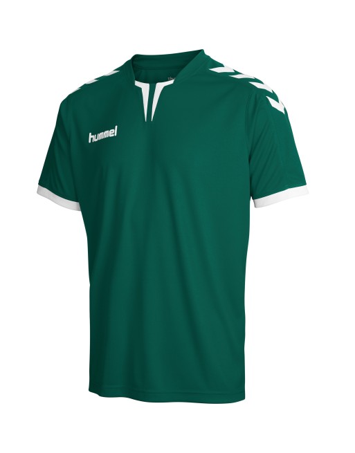 CORE SS POLY JERSEY / Krageneinsatz und Ärmelbündchen in Kontrastfarben