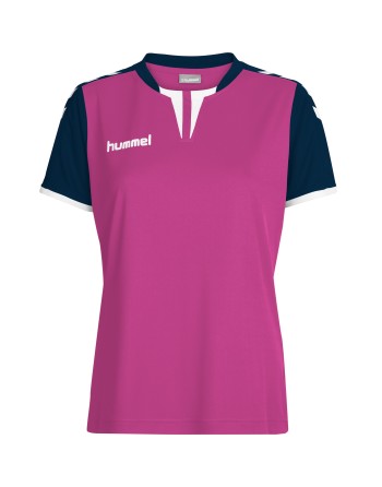 CORE WOMENS SS JERSEY / Krageneinsatz und Ärmelbündchen in Kontrastfarben