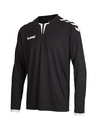CORE LS POLY JERSEY / Krageneinsatz und Ärmelbündchen in Kontrastfarbe