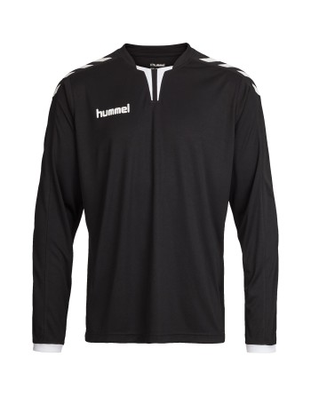 CORE LS POLY JERSEY / Krageneinsatz und Ärmelbündchen in Kontrastfarbe
