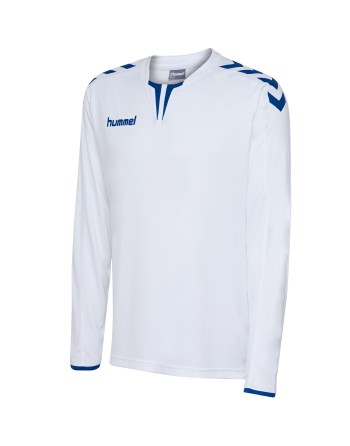 CORE LS POLY JERSEY / Krageneinsatz und Ärmelbündchen in Kontrastfarbe