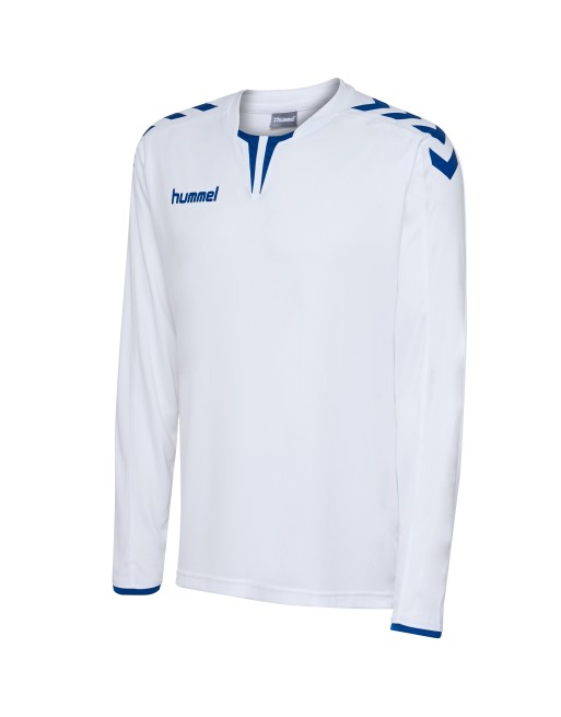 CORE LS POLY JERSEY / Krageneinsatz und Ärmelbündchen in Kontrastfarbe