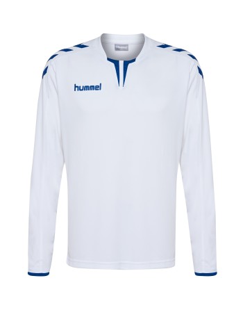 CORE LS POLY JERSEY / Krageneinsatz und Ärmelbündchen in Kontrastfarbe