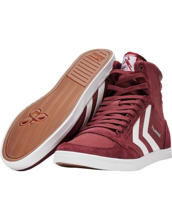 HUMMEL SLIMMER STADIL HIGH / Material aus Leinen/Wildleder.