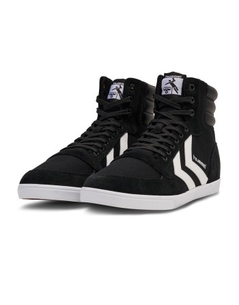 HUMMEL SLIMMER STADIL HIGH / Material aus Leinen/Wildleder.