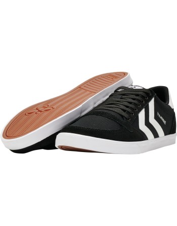 HUMMEL SLIMMER STADIL LOW / Material aus Leinen/Wildleder.