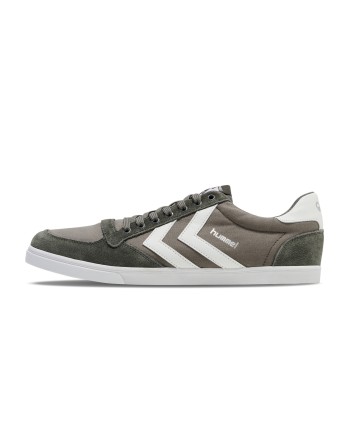 HUMMEL SLIMMER STADIL LOW / Material aus Leinen/Wildleder.
