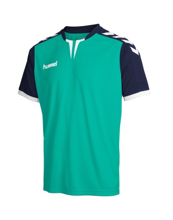 CORE SS POLY JERSEY / Krageneinsatz und Ärmelbündchen in Kontrasfarben
