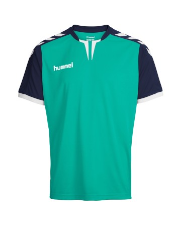 CORE SS POLY JERSEY / Krageneinsatz und Ärmelbündchen in Kontrasfarben