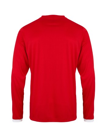 CORE LS POLY JERSEY / Krageneinsatz und Ärmelbündchen in Kontrastfarbe