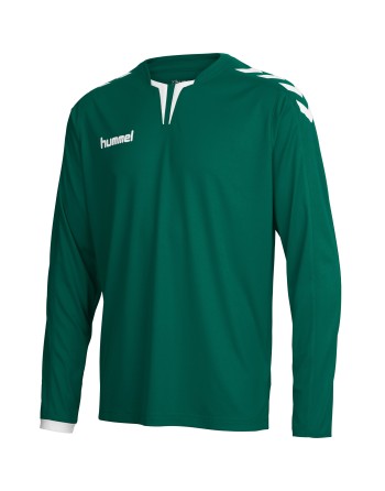 CORE LS POLY JERSEY / Krageneinsatz und Ärmelbündchen in Kontrastfarbe
