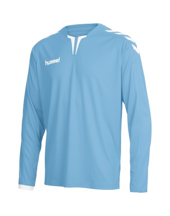 CORE LS POLY JERSEY / Krageneinsatz und Ärmelbündchen in Kontrastfarbe