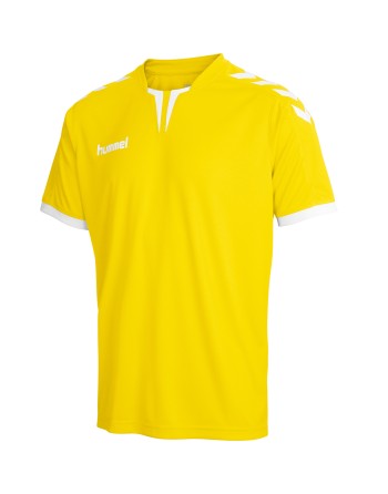 CORE SS POLY JERSEY / Krageneinsatz und Ärmelbündchen in Kontrastfarben