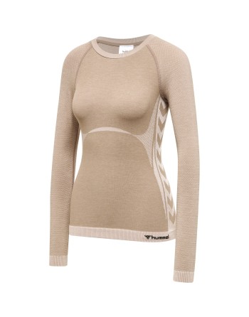 hmlCLEA SEAMLESS TIGHT T-SHIRT L/S / Enges Langarmshirt aus dehnbarem Material