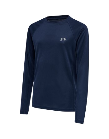 KIDS CORE RUNNING T-SHIRT L/S / Langarmshirt aus Mesh-Jerseystoff