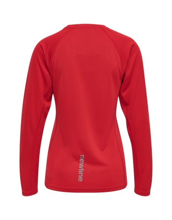 WOMEN CORE RUNNING T-SHIRT L/S / Langarmshirt aus Mesh-Jerseystoff