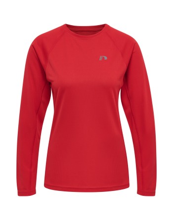 WOMEN CORE RUNNING T-SHIRT L/S / Langarmshirt aus Mesh-Jerseystoff