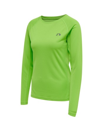 WOMEN CORE RUNNING T-SHIRT L/S / Langarmshirt aus Mesh-Jerseystoff