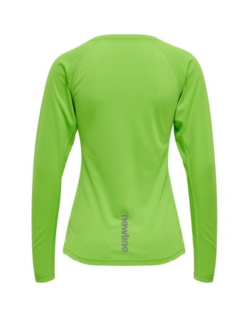 WOMEN CORE RUNNING T-SHIRT L/S / Langarmshirt aus Mesh-Jerseystoff