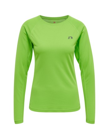 WOMEN CORE RUNNING T-SHIRT L/S / Langarmshirt aus Mesh-Jerseystoff