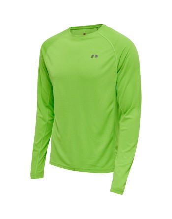 MEN CORE RUNNING T-SHIRT L/S / Langarmshirt aus Mesh-Jerseystoff