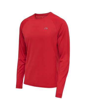 MEN CORE RUNNING T-SHIRT L/S / Langarmshirt aus Mesh-Jerseystoff