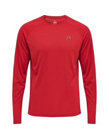 MEN CORE RUNNING T-SHIRT L/S / Langarmshirt aus Mesh-Jerseystoff