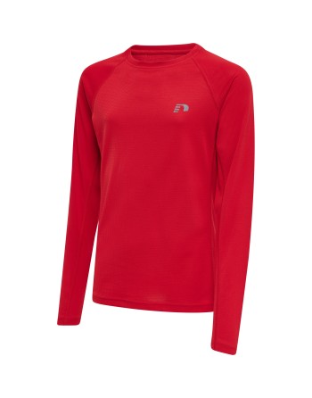KIDS CORE RUNNING T-SHIRT L/S / Langarmshirt aus Mesh-Jerseystoff