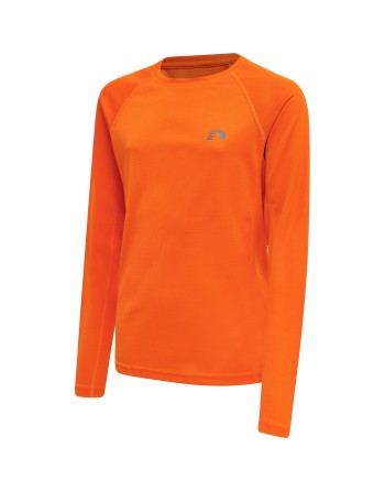 KIDS CORE RUNNING T-SHIRT L/S / Langarmshirt aus Mesh-Jerseystoff