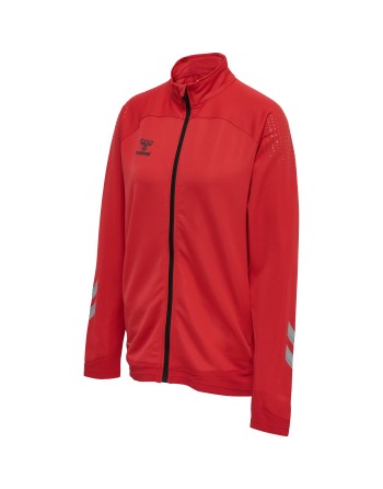 hml LEAD WOMEN POLY ZIP JACKET / Trainingsjacke aus Sweatstoff auf Wasserbasis