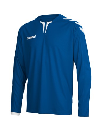 CORE LS POLY JERSEY / Krageneinsatz und Ärmelbündchen in Kontrastfarbe