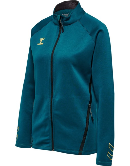 hmlCIMA XK ZIP JACKET WOMAN / Hauptmaterial: Sweatstoff / Kragenfutter: Interlock-Gewebe hmlCIMA XK ZIP JACKET WOMAN / Hauptmaterial: Sweatstoff / Kragenfutter: Interlock-Gewebe